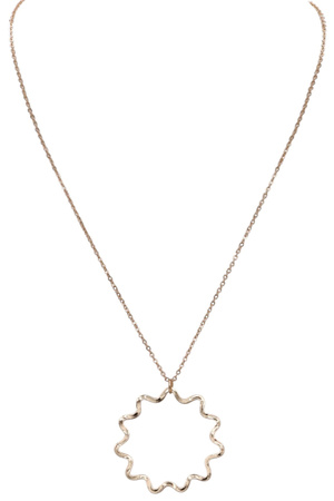 Radiant Sun Pendant Chain Necklace