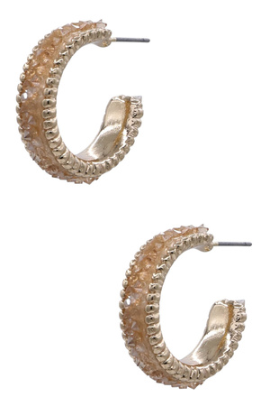 Glam Rhinestone Hoop Earrings