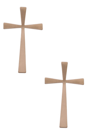 Minimalist Metal Cross Dangle Earrings
