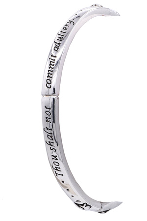 'Thou Shalt Not Commit Adultery' Stretch Bracelet