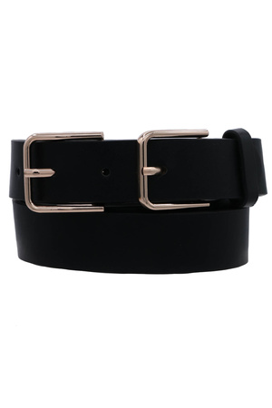 Chic Rectangle Double Buckle Belt