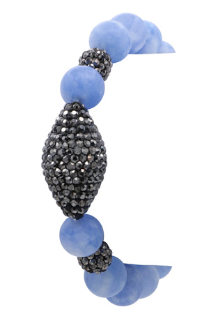 Semi-Precious Stone Pave Stretch Bracelet