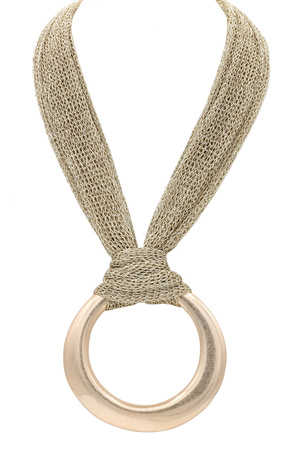 Fabric CCB Open Cut Necklace