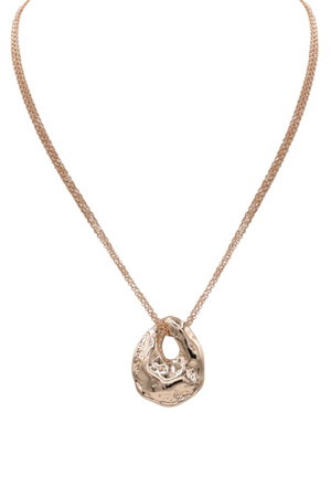 Organic Molten-Textured Pendant Necklace